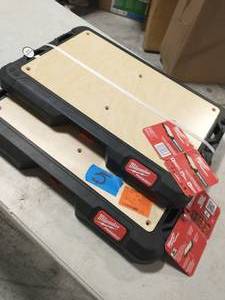 lot 5 image: 2 MILWAUKEE PACKOUT Customizable Work Top