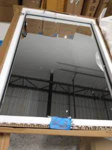 lot 43 image: Medium Rectangle Black Hooks Contemporary Mirror (36 in. H x 24 in. W)