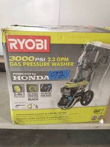 lot 92 image: RYOBI 3000 PSI 2.3 GPM Honda Gas Pressure Washer