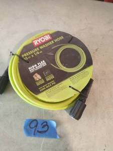lot 93 image: RYOBI 14 in. x 35 ft. 3,300 PSI Pressure Washer Replacement Hose