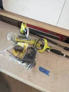 lot 112 image: RYOBI ONE 18V 13 in. Cordless Battery String TrimmerEdger (Tool Only)