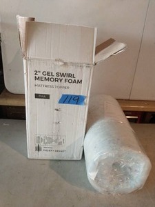 lot 119 image: 2 GEL SWIRL MEMOMRY FOAM- FULL SIZE