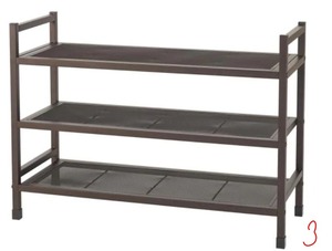 lot 3 image: NEATFREAK Stackable 12.12 in. H x 30.48 in. W 3-Tier Metal Shoe Rack