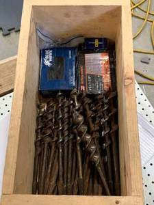 lot 13 image: Giant Lot of Auger Bits & Fasteners