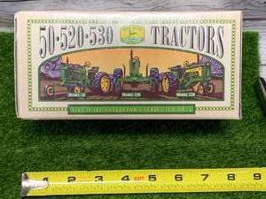 lot 27 image: New Sealed Box 1996 John Deere 3 Tractor Set