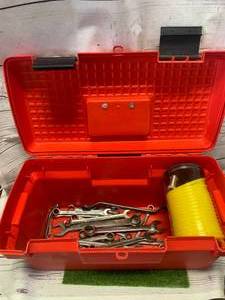 lot 37 image: Popular Mechanics Toolbox with Wrenches & Hose