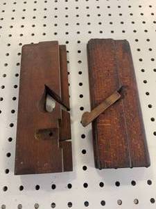 lot 87 image: Pair of 1800s Primitive Wood Planes