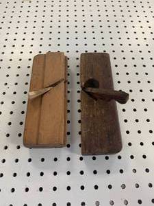 lot 89 image: Pair of 1800s Primitive Wood Planes