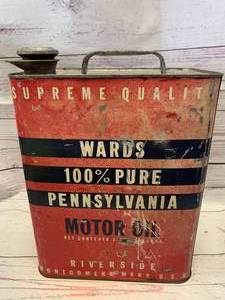 lot 111 image: Vintage 2 Gallon Montgomery Ward Gas Can
