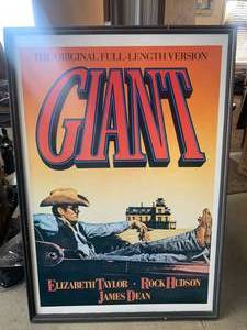 lot 120 image: Framed James Dean Giant Artwork 27 X 39