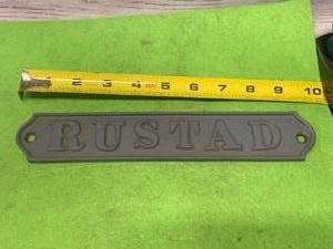 lot 127 image: Vintage Rusted Metal Sign
