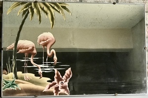 Vintage Flamingo Mirror