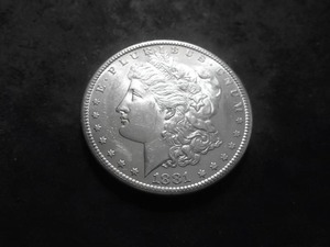 lot 15 image: 1881 S Morgan Silver Dollar