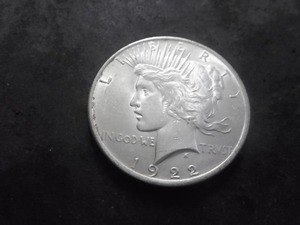lot 92 image: 1922  Silver Peace Dollar