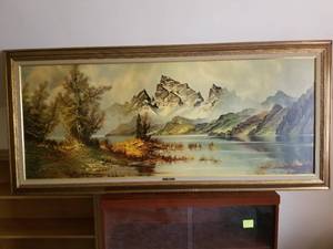 lot 40 image: Large Vintage Framed Litho