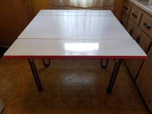 lot 51 image: Steel and Enamel Table