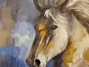 lot 69 image: 29x29 Horse Canvas Wall Art