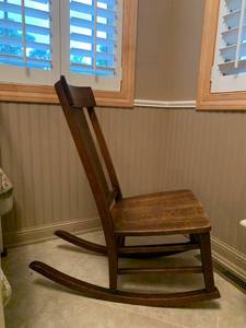 lot 126 image: Antique Wood Rocking Chair