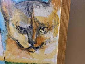lot 155 image: Dog and Cat canvas print