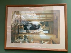 lot 42 image: Framed prints of pretty ladies