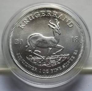 1 TROY OZ. .999 FINE SILVER 2018 KRUGERRAND IN AIRTITE