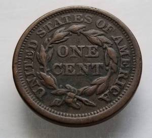 1856 US BRAIDED HAIR LARGE CENT