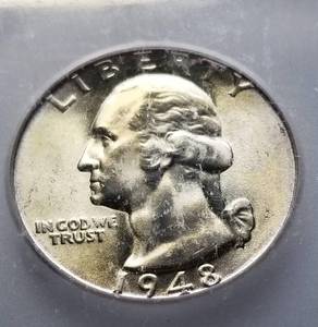 1948 WASHINGTON QUARTER MS66 ICG