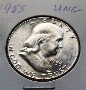 1955 FRANKLIN HALF DOLLAR UNC