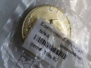 1974-S 40% SILVER EISENHOWER DOLLAR IN LITTLETON PACKAGING