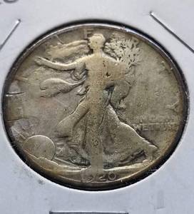 2 SILVER HALF DOLLARS 1920 WALKING LIBERTY 1963-D FRANKLIN