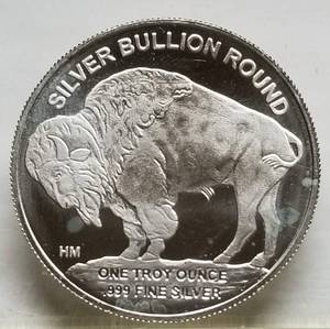 1 TROY OZ. .999 FINE SILVER INDIAN BUFFALO DESIGN