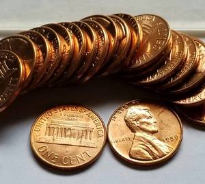 BU ROLL OF 1959-P US CENTS 50 COINS