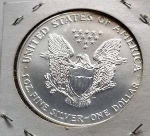 1999 AMERICAN SILVER EAGLE 1 TROY OZ. .999 FINE SILVER DOLLAR