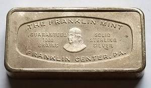 2.08 TROY OZ .925 STERLING ART BAR BOX ELDER COUNTY BANK BRIGHAM CITY UT