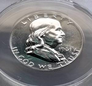 1961 PROOF FRANKLIN HALF DOLLAR PF67 ANACS