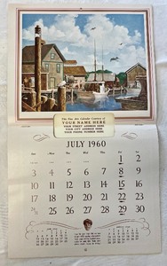 lot 51 image: Vintage Sinclair Calendar from 1960
