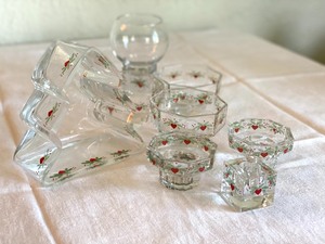 lot 7 image: Porsgrund Hearts and Pines Candle Holders & Tree Shaped Dish