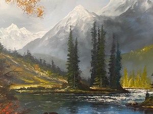 lot 80 image: Large Scenic Oil Painting