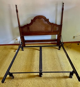 lot 123 image: Vintage Queen Headboard and Frame