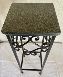 lot 162 image: Petite Accent Table with a Marble Top