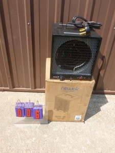 Newair 5000 watt 240 volt garage heater. Appears like new. Unable to fully test. As shown.
