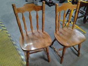 Set of 2 solid Wood Kitchen Chairs ...