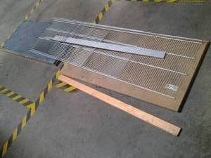 Lot if Aluminum color Pegboard, Clo...