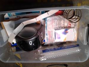 Clear 70qt Sterlite storage bin wit...