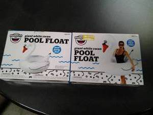 Lot of 2 Giant White Swan Pool floa...
