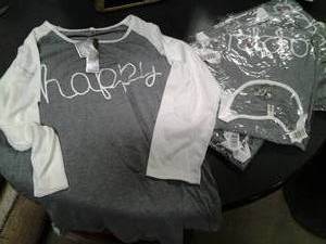 Lot of 9 Womens Gray and white 34...