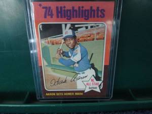 lot 20 image: 1975 Hank Aaron Topps Card...