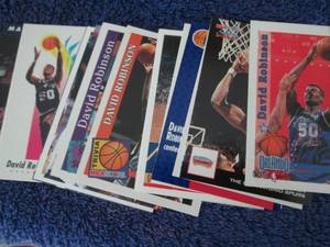 lot 30 image: 35 David Robinson Cards...