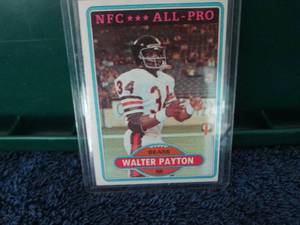 lot 43 image: 1980 Walter Payton Topps Card...