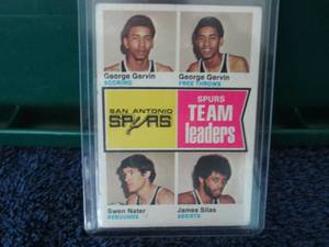 lot 87 image: 1974-75 Topps George GervinTeam Lea...